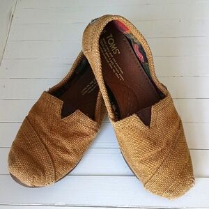 Toms Women's Size 7.5 Alpargata Heritage Natural Canvas Flats